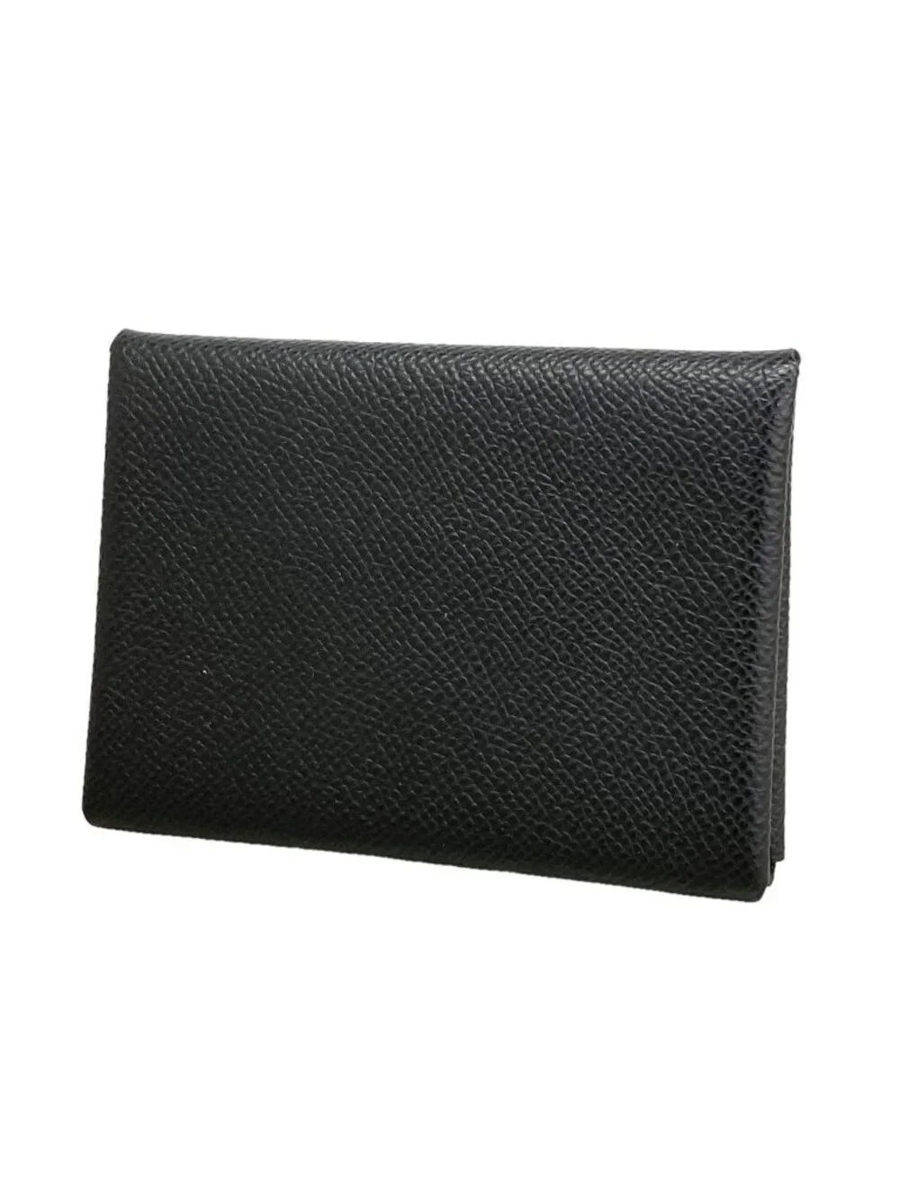 Hermes Coin Purse Calvi Duo Veau Epsom Black Silver